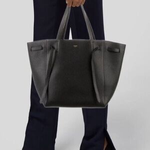 CELINE SMALL CABAS PHANTOM IN SOFT GRAINED CALFSKIN IN BLACK
